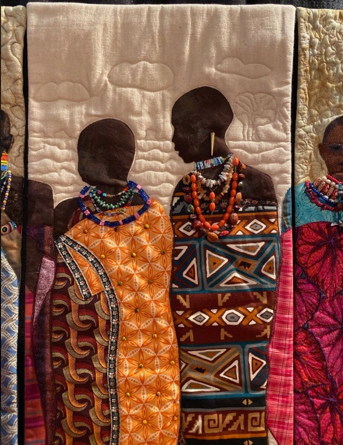 "Maasai Women Of Kenya" by Ann Brakob with Elsie Dentes, Neani Mee, Joan Watkins, and Carol Yonetz - Panel 4